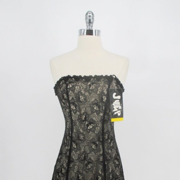 Vintage 90s Lace Maxi Dress Gown Jump XXS - Picture 3 of 14